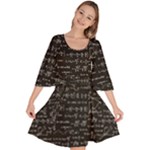 Math-equations-formulas-pattern Velour Kimono Dress