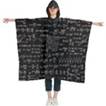 Math-equations-formulas-pattern Women s Hooded Rain Ponchos