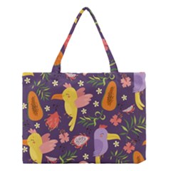 Exotic-seamless-pattern-with-parrots-fruits Medium Tote Bag by Salman4z
