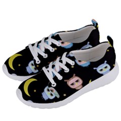 Cute-owl-doodles-with-moon-star-seamless-pattern Women s Lightweight Sports Shoes by Salman4z