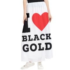 I Love Black Gold Maxi Chiffon Skirt by ilovewhateva