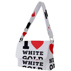 I Love White Gold  Full Print Messenger Bag (l) by ilovewhateva