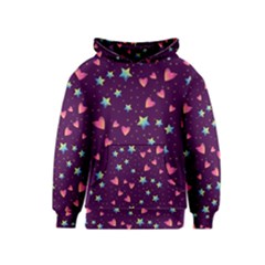Colorful-stars-hearts-seamless-vector-pattern Kids  Pullover Hoodie by Salman4z