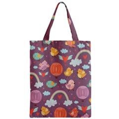 Cute-seamless-pattern-with-doodle-birds-balloons Zipper Classic Tote Bag by Salman4z