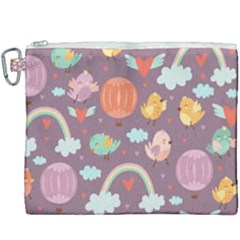 Cute-seamless-pattern-with-doodle-birds-balloons Canvas Cosmetic Bag (xxxl) by Salman4z
