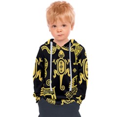 Mexican-culture-golden-tribal-icons Kids  Overhead Hoodie by Salman4z