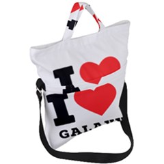 I Love Galaxy  Fold Over Handle Tote Bag by ilovewhateva