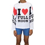 I love full moon Kids  Long Sleeve Swimwear