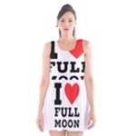 I love full moon Scoop Neck Skater Dress