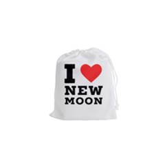 I Love New Moon Drawstring Pouch (xs) by ilovewhateva