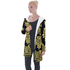 American-golden-ancient-totems Longline Hooded Cardigan by Salman4z