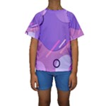 Colorful-abstract-wallpaper-theme Kids  Short Sleeve Swimwear