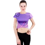 Colorful-abstract-wallpaper-theme Crew Neck Crop Top