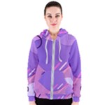 Colorful-abstract-wallpaper-theme Women s Zipper Hoodie