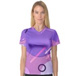 Colorful-abstract-wallpaper-theme V-Neck Sport Mesh Tee