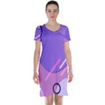 Colorful-abstract-wallpaper-theme Short Sleeve Nightdress