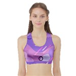 Colorful-abstract-wallpaper-theme Sports Bra with Border