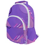 Colorful-abstract-wallpaper-theme Rounded Multi Pocket Backpack