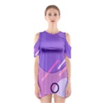 Colorful-abstract-wallpaper-theme Shoulder Cutout One Piece Dress