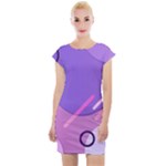 Colorful-abstract-wallpaper-theme Cap Sleeve Bodycon Dress