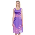 Colorful-abstract-wallpaper-theme Midi Sleeveless Dress