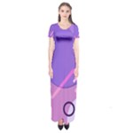 Colorful-abstract-wallpaper-theme Short Sleeve Maxi Dress