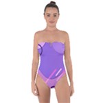 Colorful-abstract-wallpaper-theme Tie Back One Piece Swimsuit