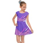 Colorful-abstract-wallpaper-theme Kids  Cap Sleeve Dress