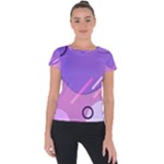 Colorful-abstract-wallpaper-theme Short Sleeve Sports Top 