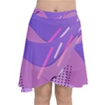 Colorful-abstract-wallpaper-theme Chiffon Wrap Front Skirt