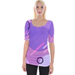 Colorful-abstract-wallpaper-theme Wide Neckline Tee
