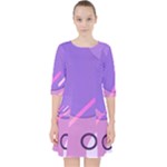 Colorful-abstract-wallpaper-theme Quarter Sleeve Pocket Dress