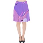 Colorful-abstract-wallpaper-theme Velvet High Waist Skirt