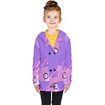 Colorful-abstract-wallpaper-theme Kids  Double Breasted Button Coat