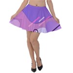 Colorful-abstract-wallpaper-theme Velvet Skater Skirt