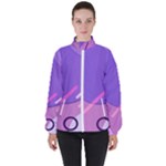 Colorful-abstract-wallpaper-theme Women s High Neck Windbreaker