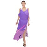 Colorful-abstract-wallpaper-theme Maxi Chiffon Cover Up Dress