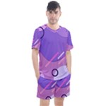 Colorful-abstract-wallpaper-theme Men s Mesh Tee and Shorts Set