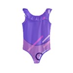 Colorful-abstract-wallpaper-theme Kids  Frill Swimsuit