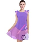 Colorful-abstract-wallpaper-theme Tie Up Tunic Dress