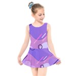 Colorful-abstract-wallpaper-theme Kids  Skater Dress Swimsuit
