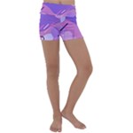 Colorful-abstract-wallpaper-theme Kids  Lightweight Velour Yoga Shorts