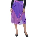 Colorful-abstract-wallpaper-theme Classic Velour Midi Skirt 