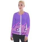 Colorful-abstract-wallpaper-theme Velvet Zip Up Jacket