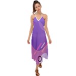 Colorful-abstract-wallpaper-theme Halter Tie Back Dress 