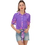 Colorful-abstract-wallpaper-theme Tie Front Shirt 