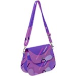 Colorful-abstract-wallpaper-theme Saddle Handbag