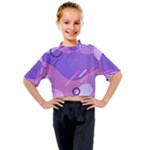 Colorful-abstract-wallpaper-theme Kids Mock Neck Tee