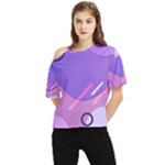 Colorful-abstract-wallpaper-theme One Shoulder Cut Out Tee