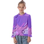 Colorful-abstract-wallpaper-theme Kids  Frill Detail Tee